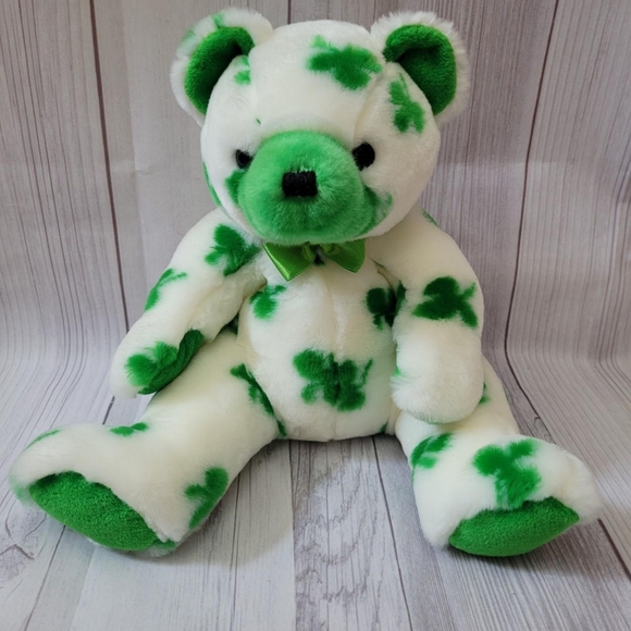 Ty Beanie Buddies Clover Bear Stuffed Animal - Picture 1 of 4